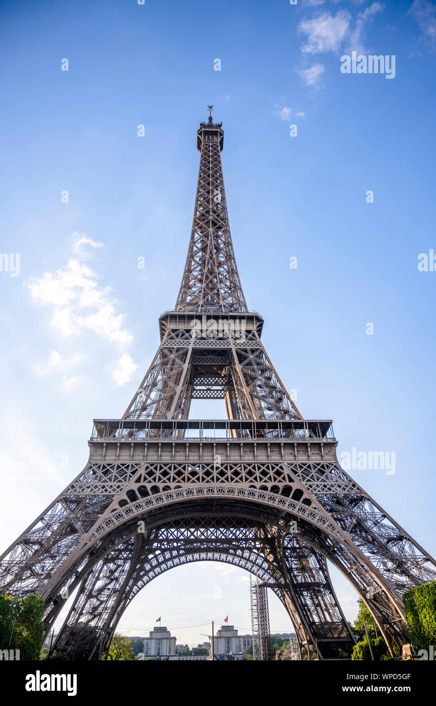 The unique iconic famous Eiffel Tower, as a symbol and main landmark of ...