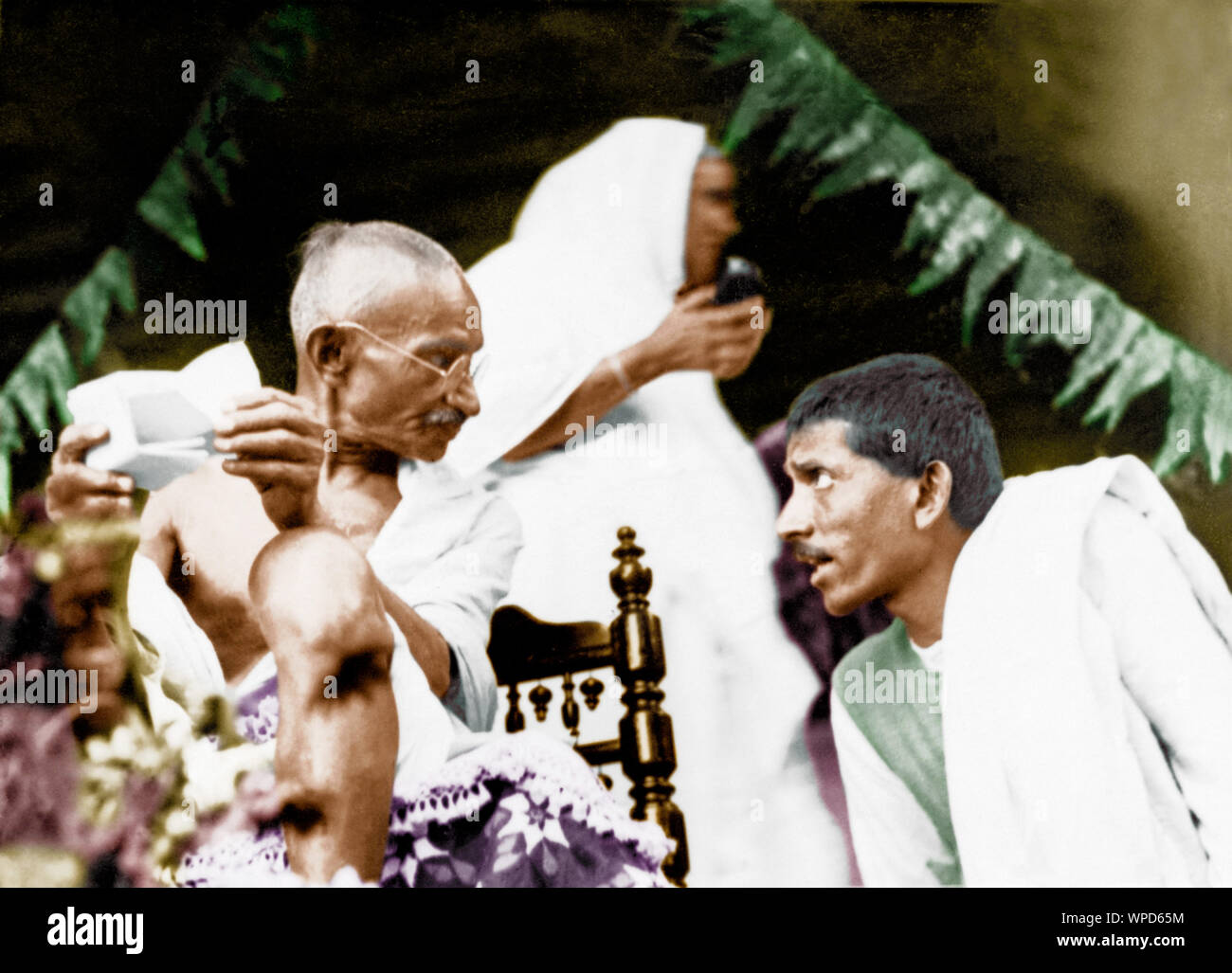 Mahatma Gandhi attending correspondence tour to Kaira and Surat, India, Asia, 1929 Stock Photo