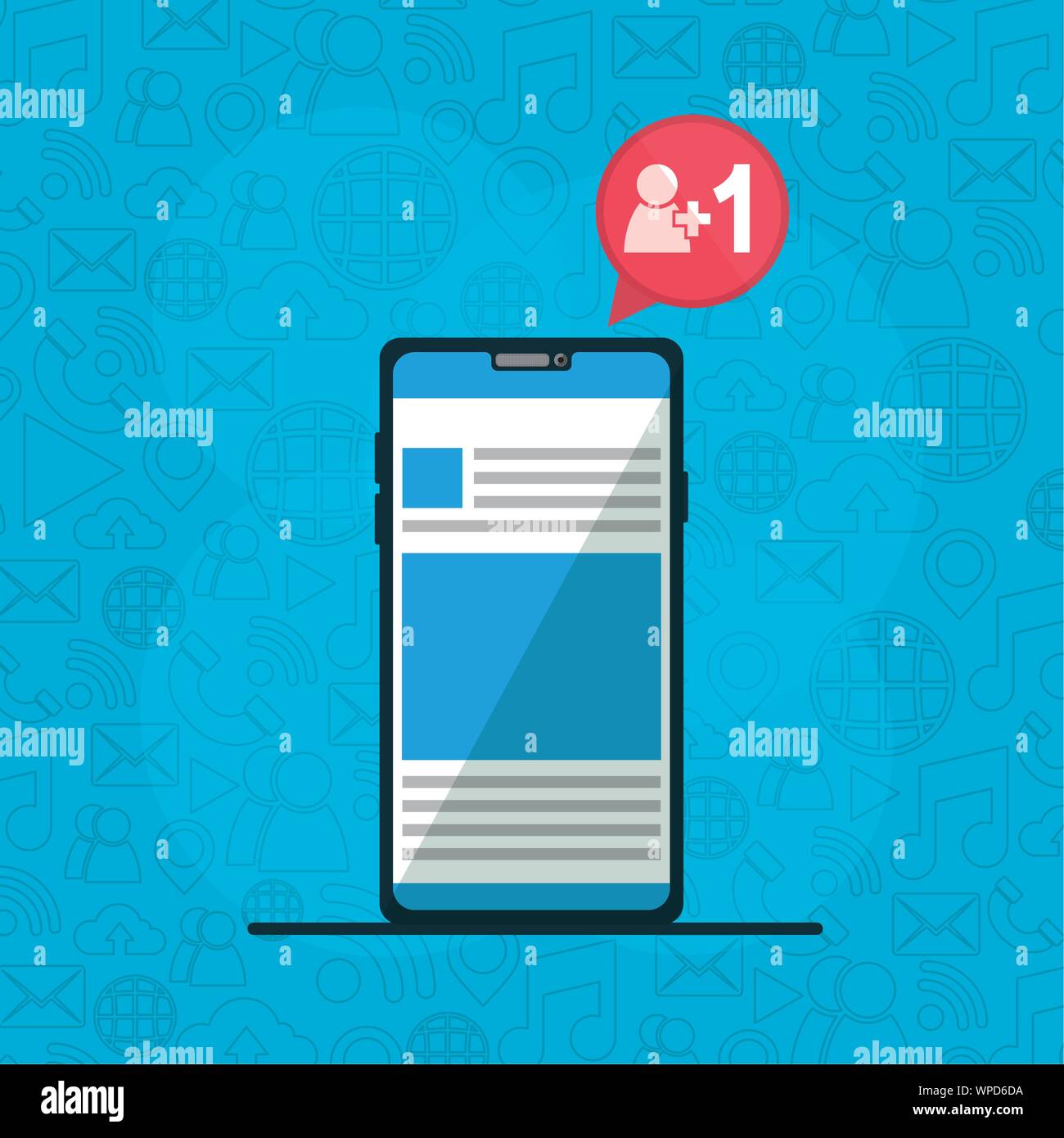 social network media flat design Stock Vector Image & Art - Alamy