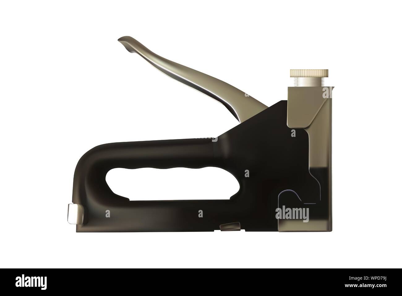 Construction stapler. Vector illustration. Working tools. Detailed realistic icon. Stock Vector