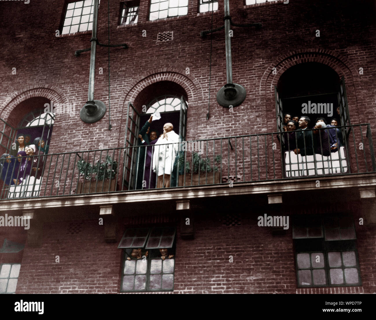 Mahatma Gandhi at Kingsley Hall, Bow, London , England, UK, September ...