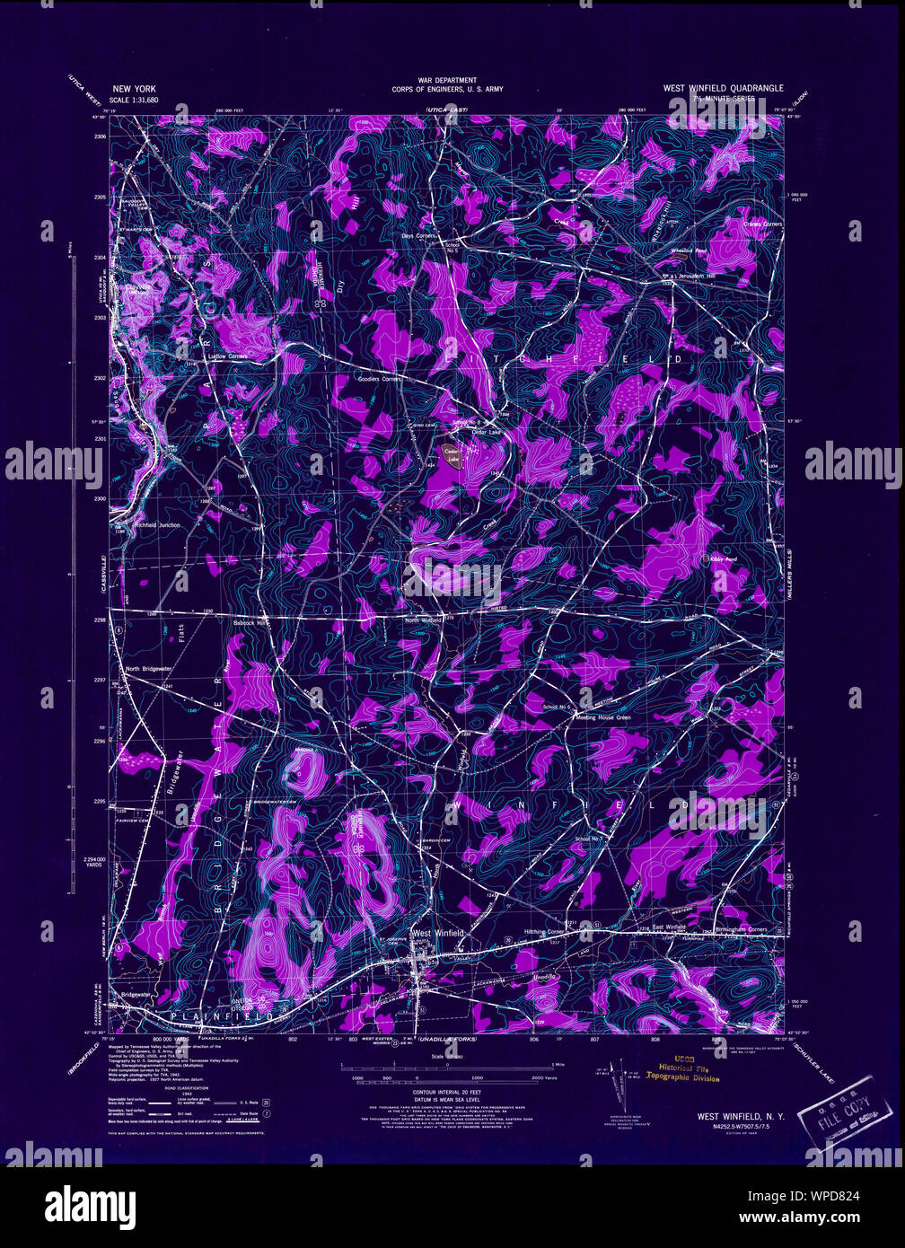 New York NY West Winfield 140227 1945 31680 Inverted Restoration Stock