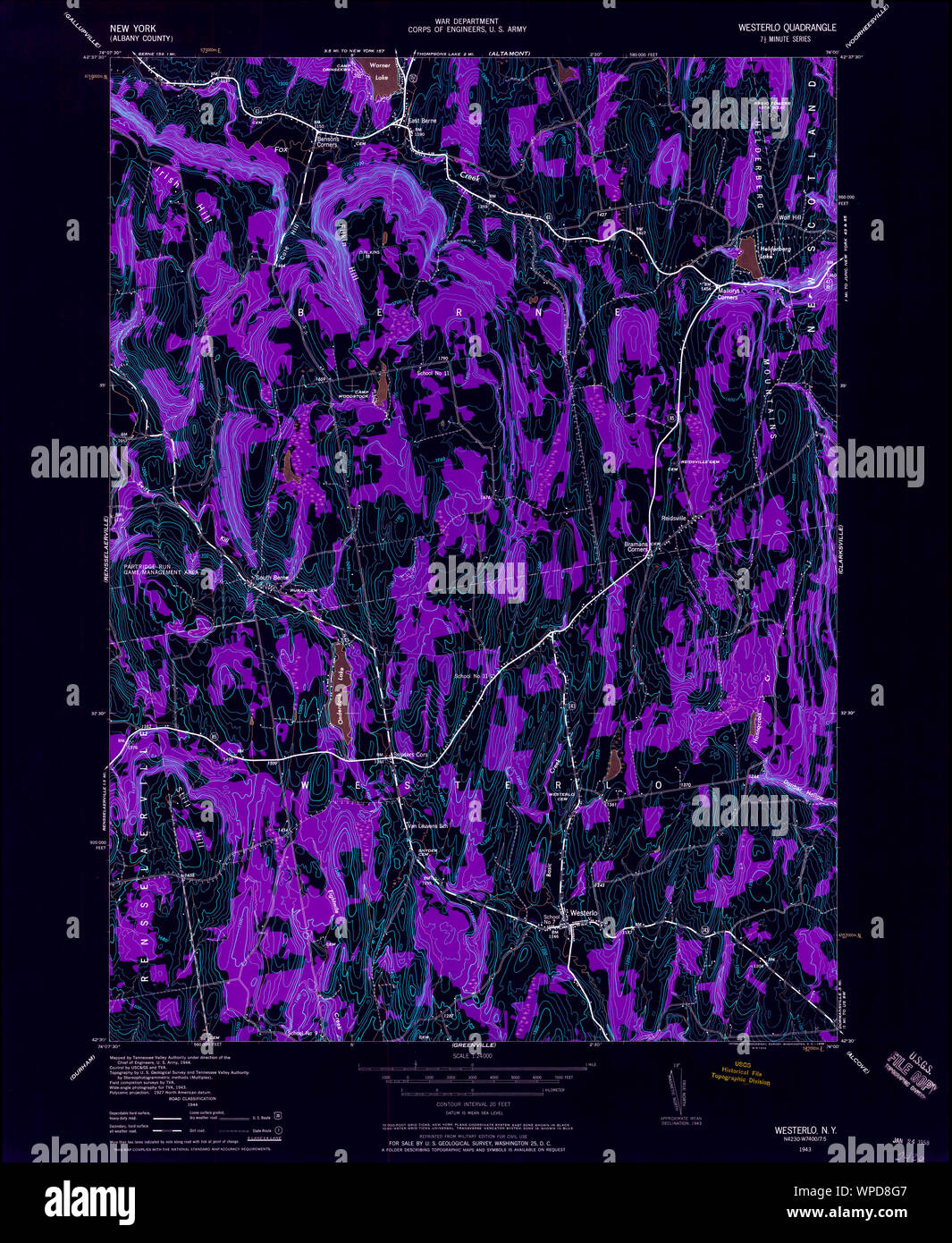 New York NY Westerlo 140234 1943 24000 Inverted Restoration Stock Photo