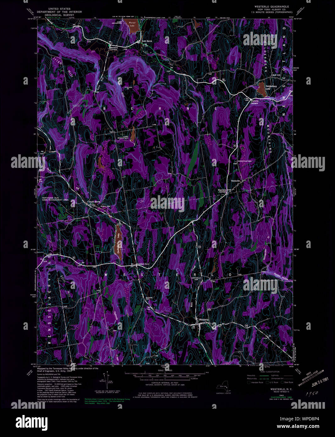 New York NY Westerlo 140235 1943 24000 Inverted Restoration Stock Photo