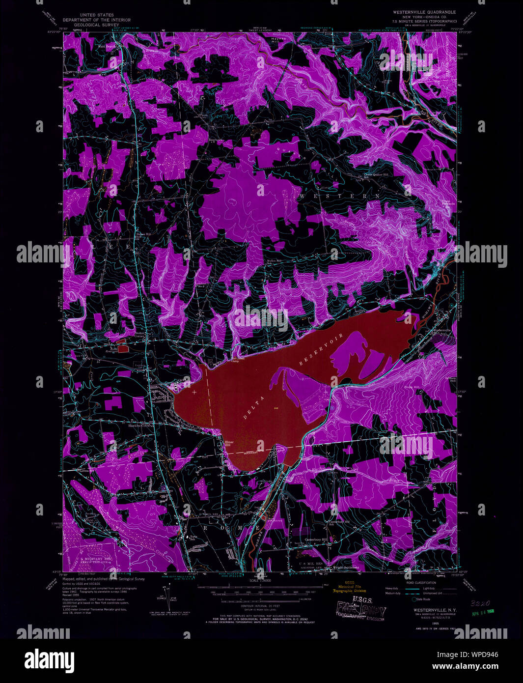 New York NY Westernville 140237 1955 24000 Inverted Restoration Stock