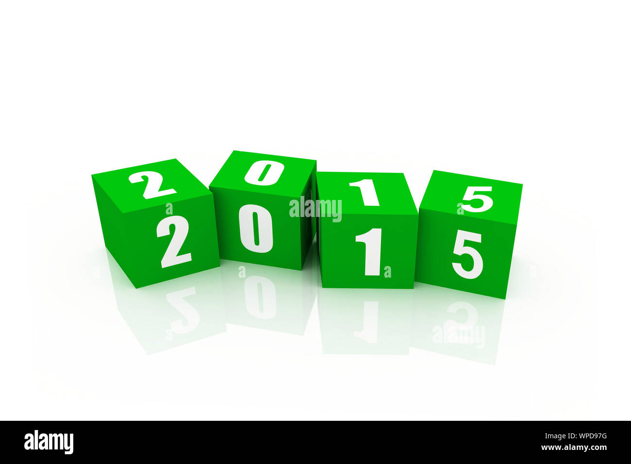 2015 Year written with blocks Stock Photo