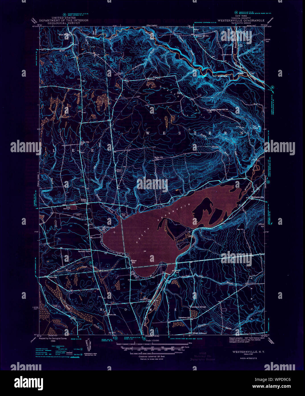 New York NY Westernville 140245 1947 31680 Inverted Restoration Stock Photo Alamy