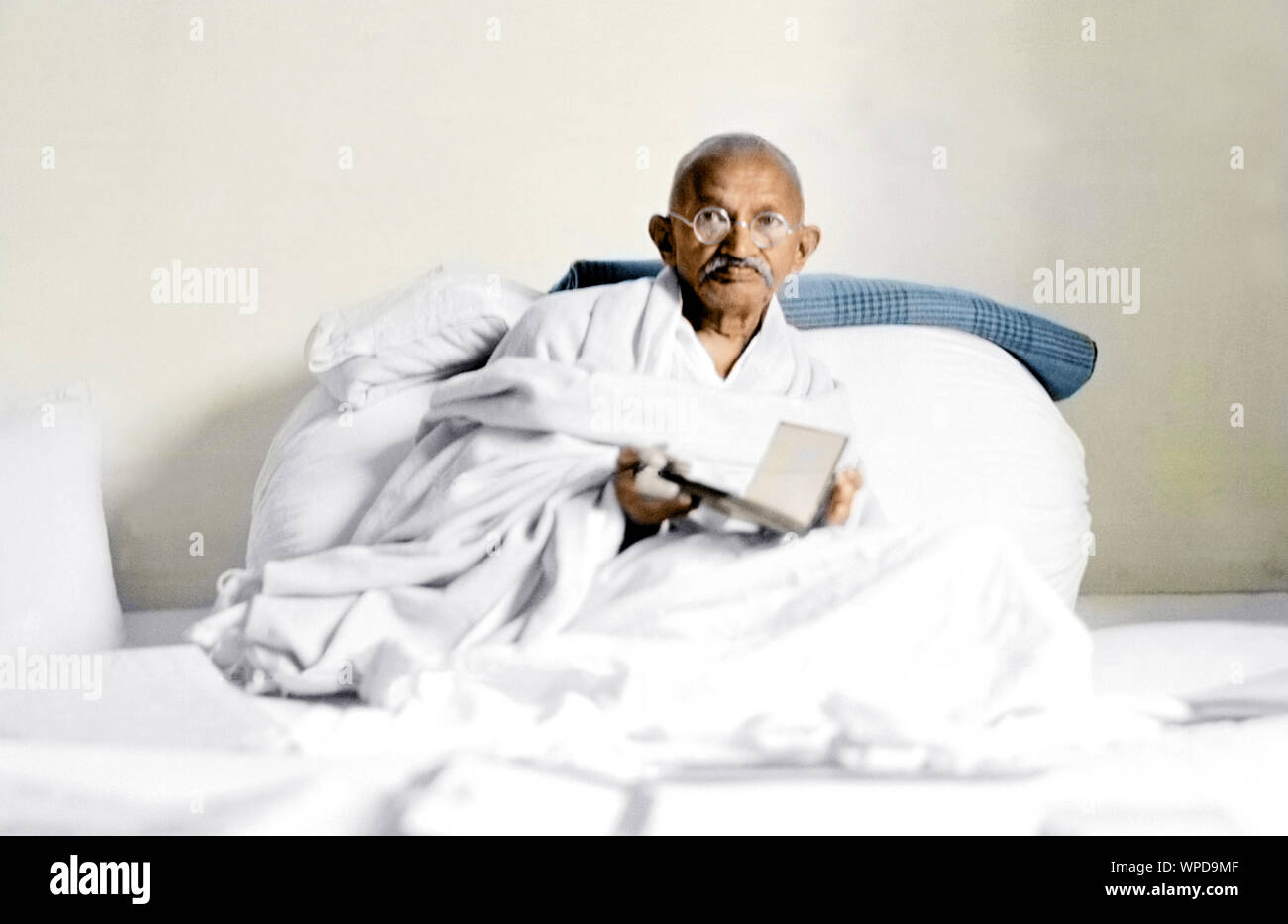 Old vintage 1900s picture of Mahatma Gandhi, Delhi, India, Asia, 1937 Stock Photo