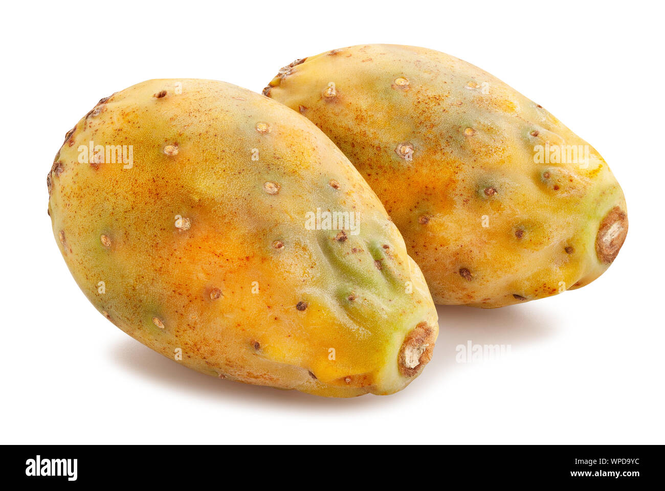 prickly pear tuna fruit path isolated on white Stock Photo