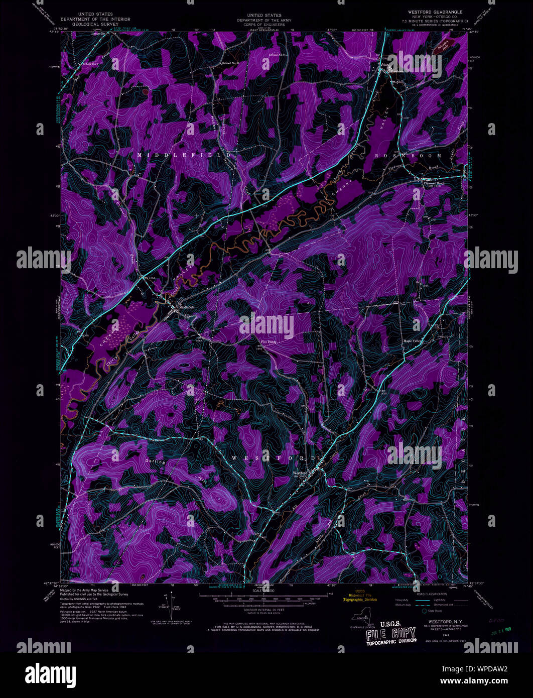 New York NY Westford 140254 1943 24000 Inverted Restoration Stock Photo