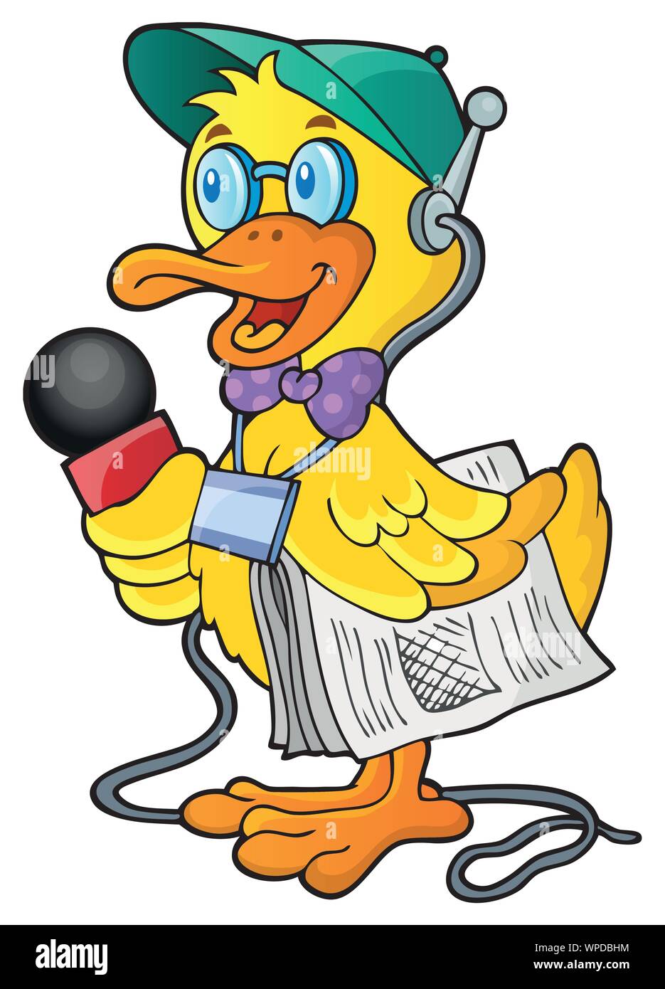 Duck reporter theme image 1 Stock Vector