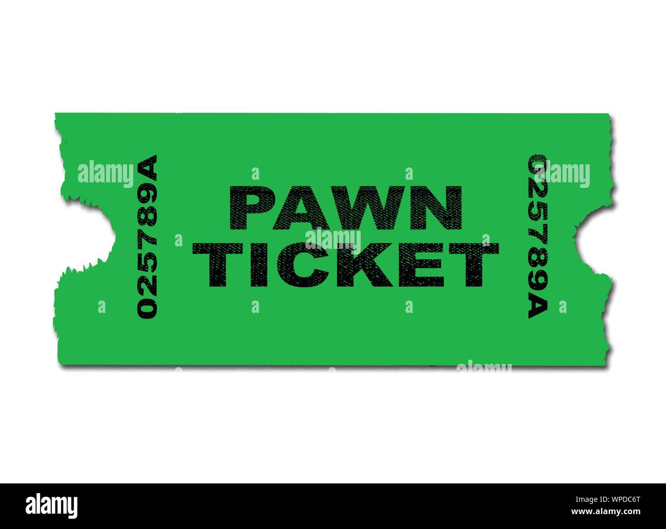 Pawn Ticket Stock Vector