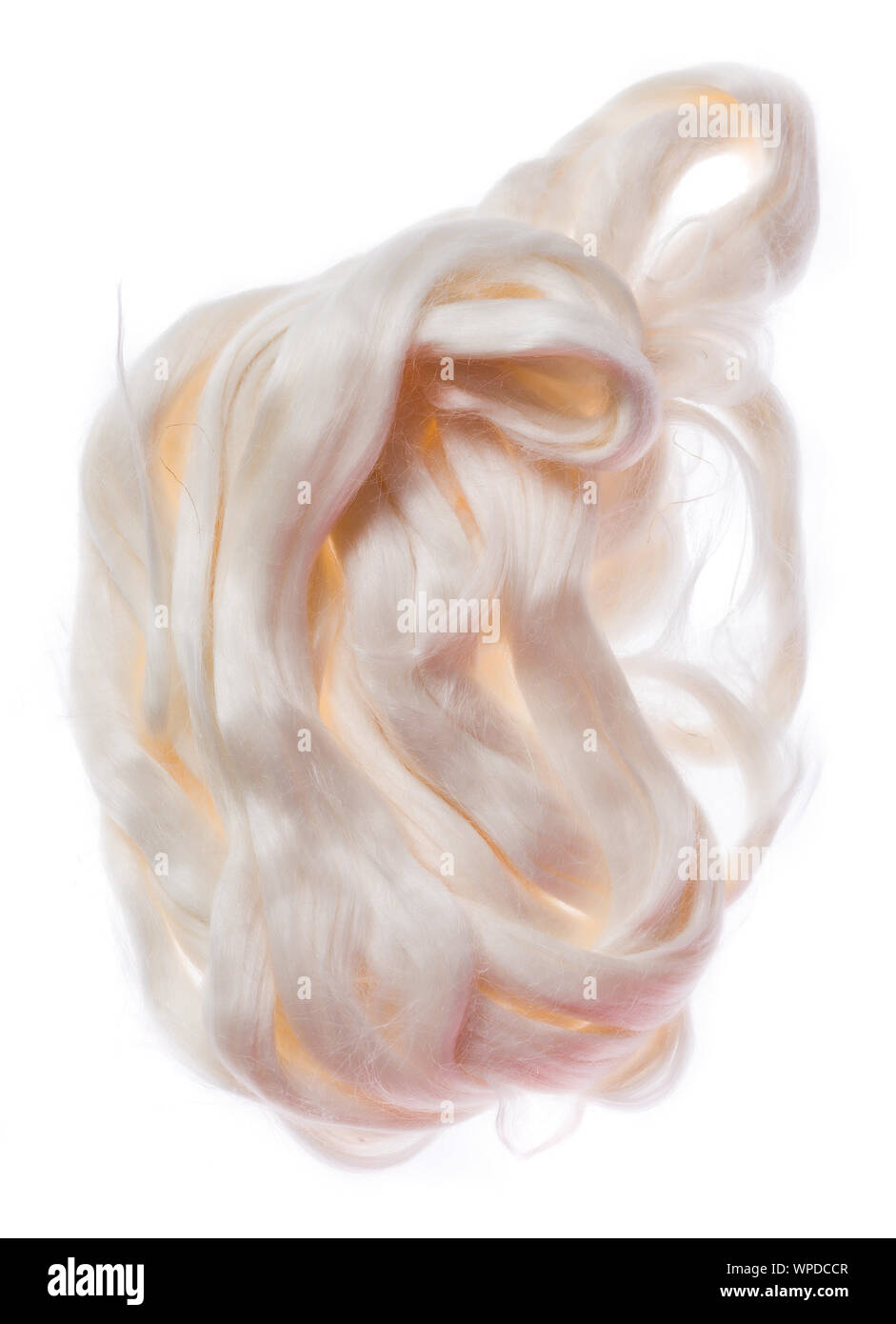 White silk tops in their raw unprocessed form Stock Photo