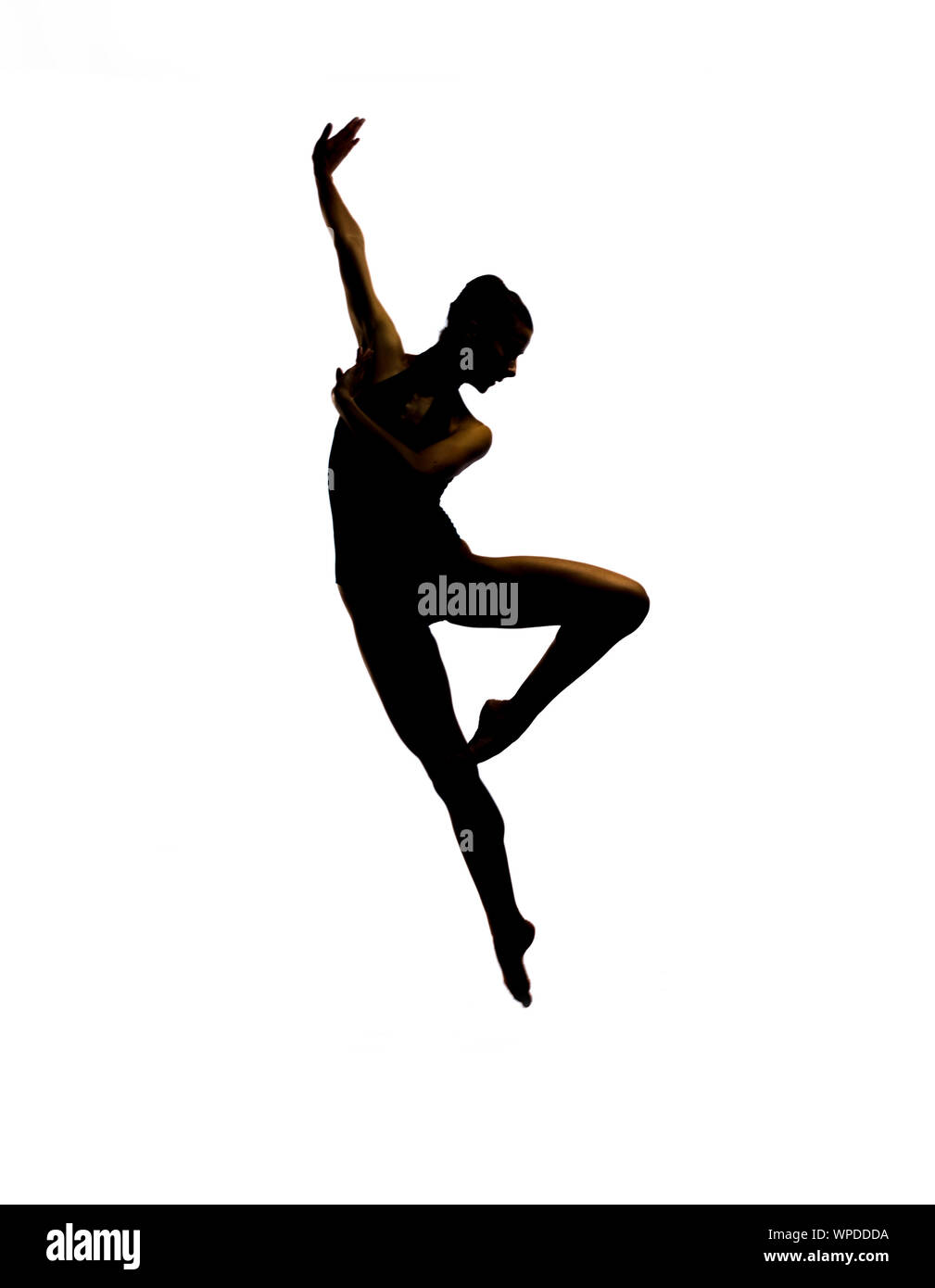 Female dancer jumping Stock Photo