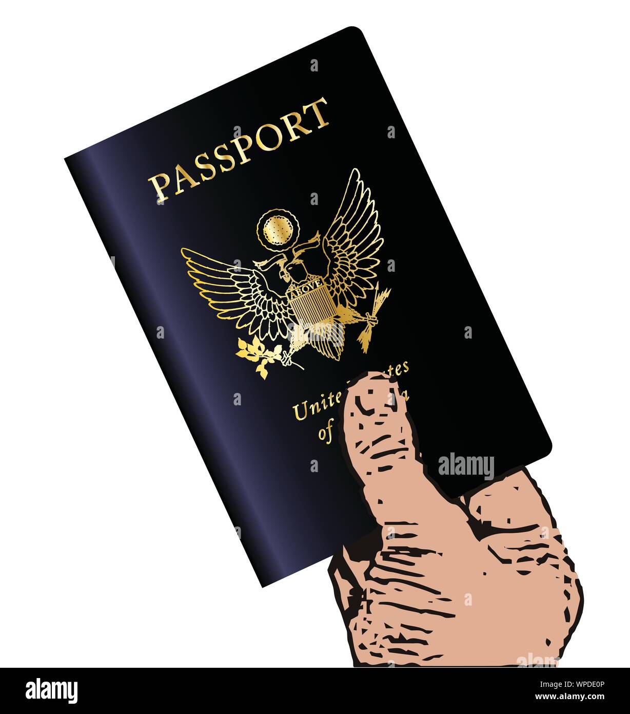 Holding USA Passport Stock Vector