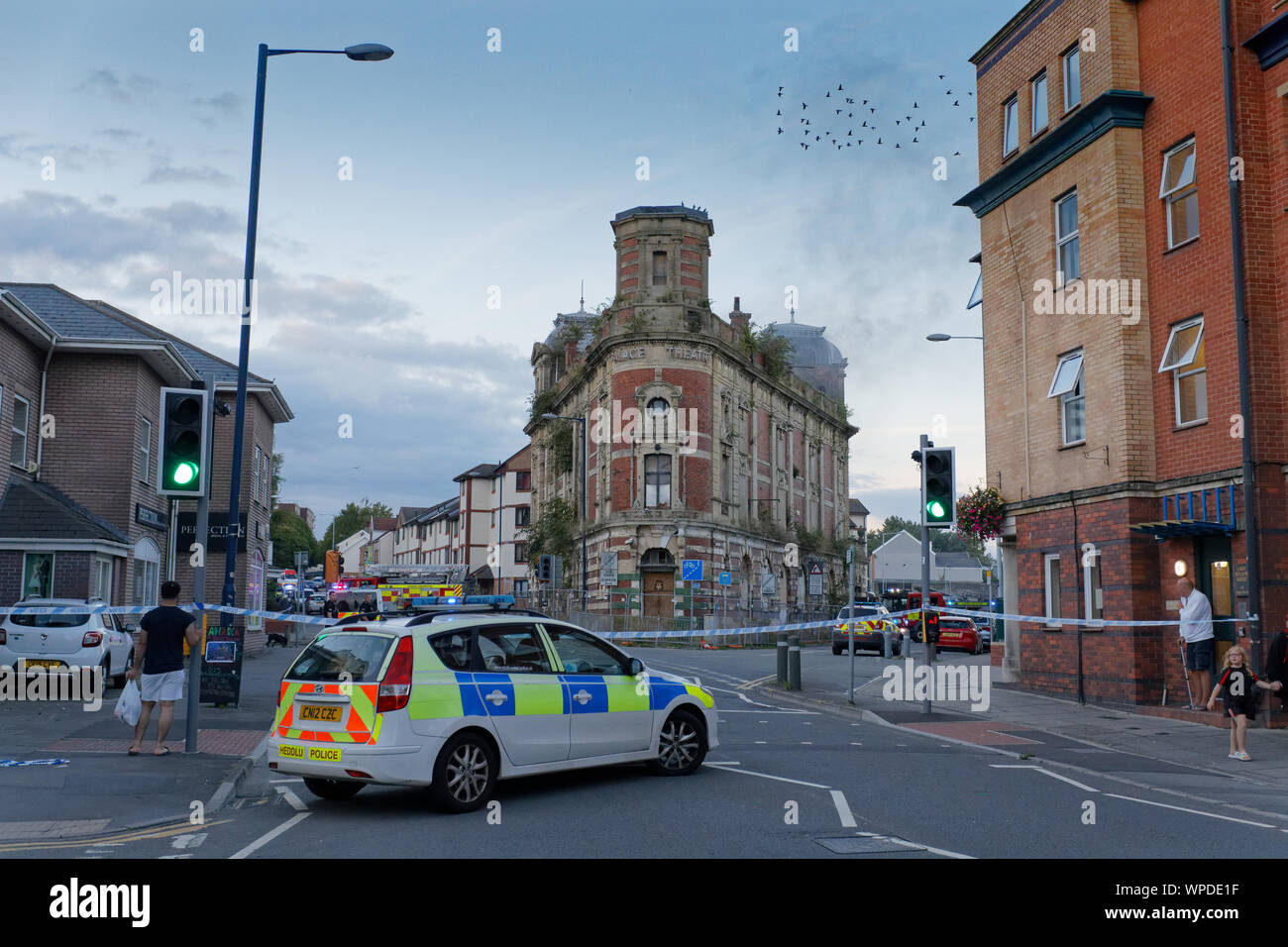 Swansea, Wales, UK. 8th Sep, 2019. Swansea, UK. 08th Sep, 2019. Pictured Fire service personnel