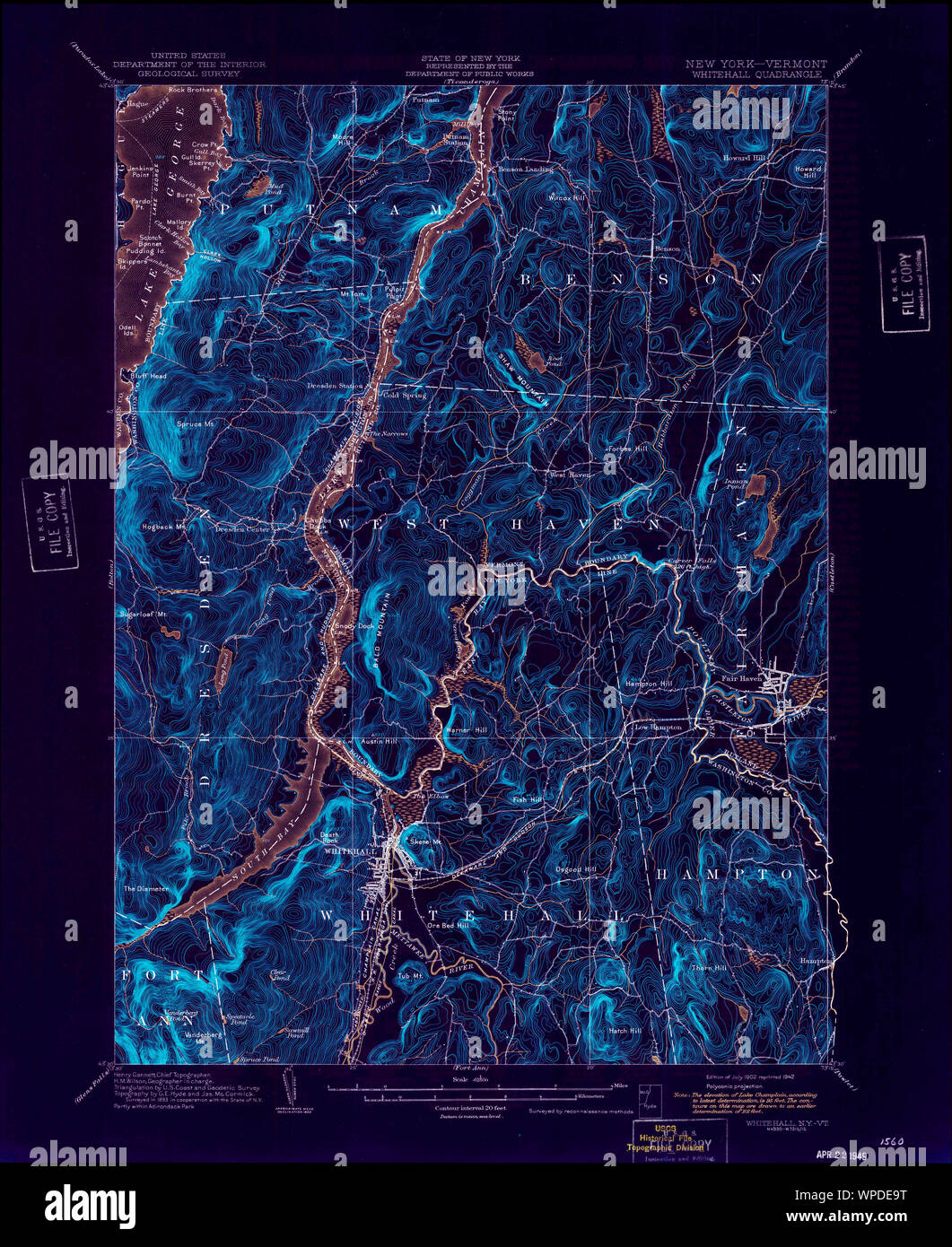 Map of whitehall new york hires stock photography and images Alamy