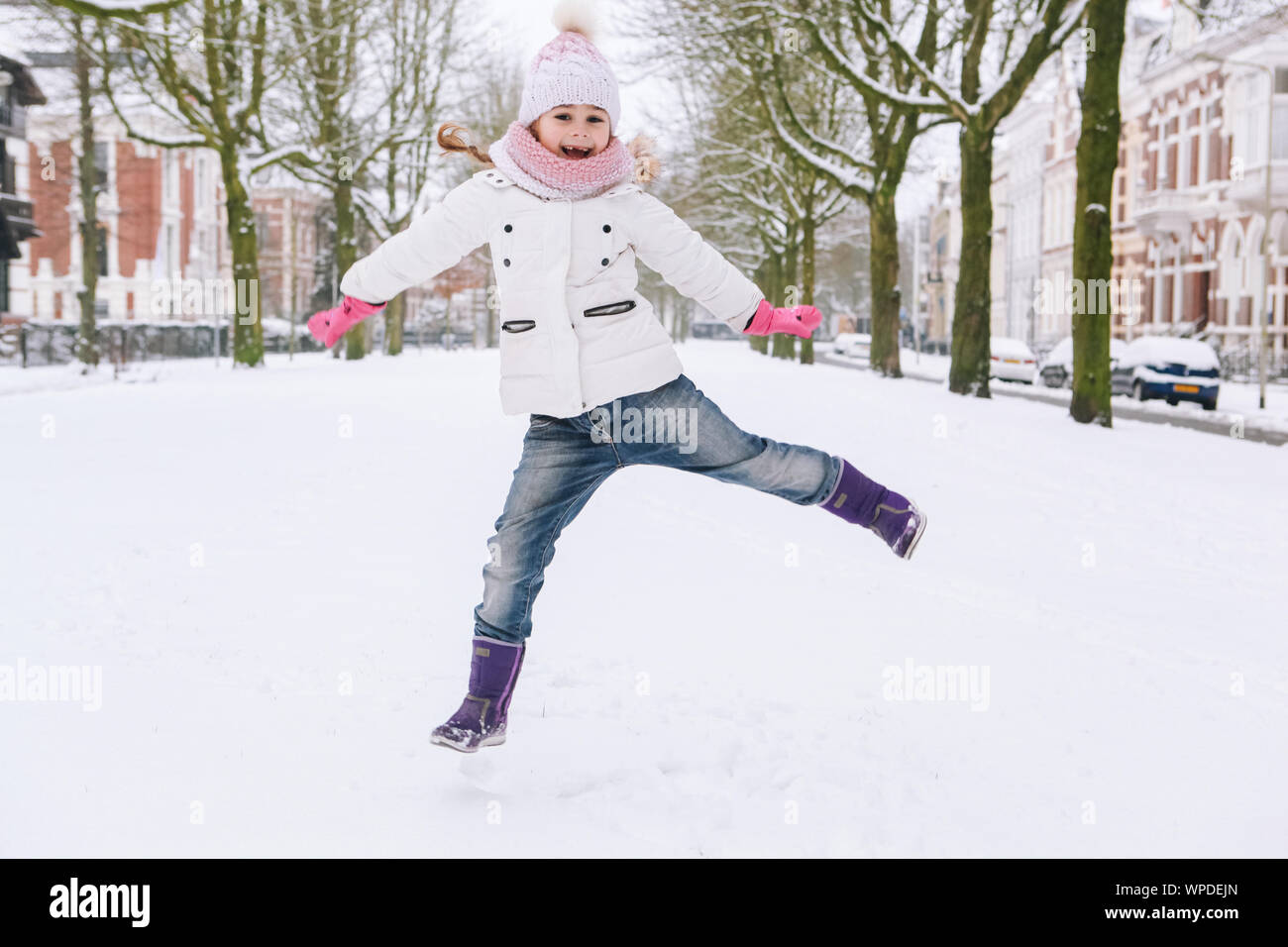 wearing jeans in snow