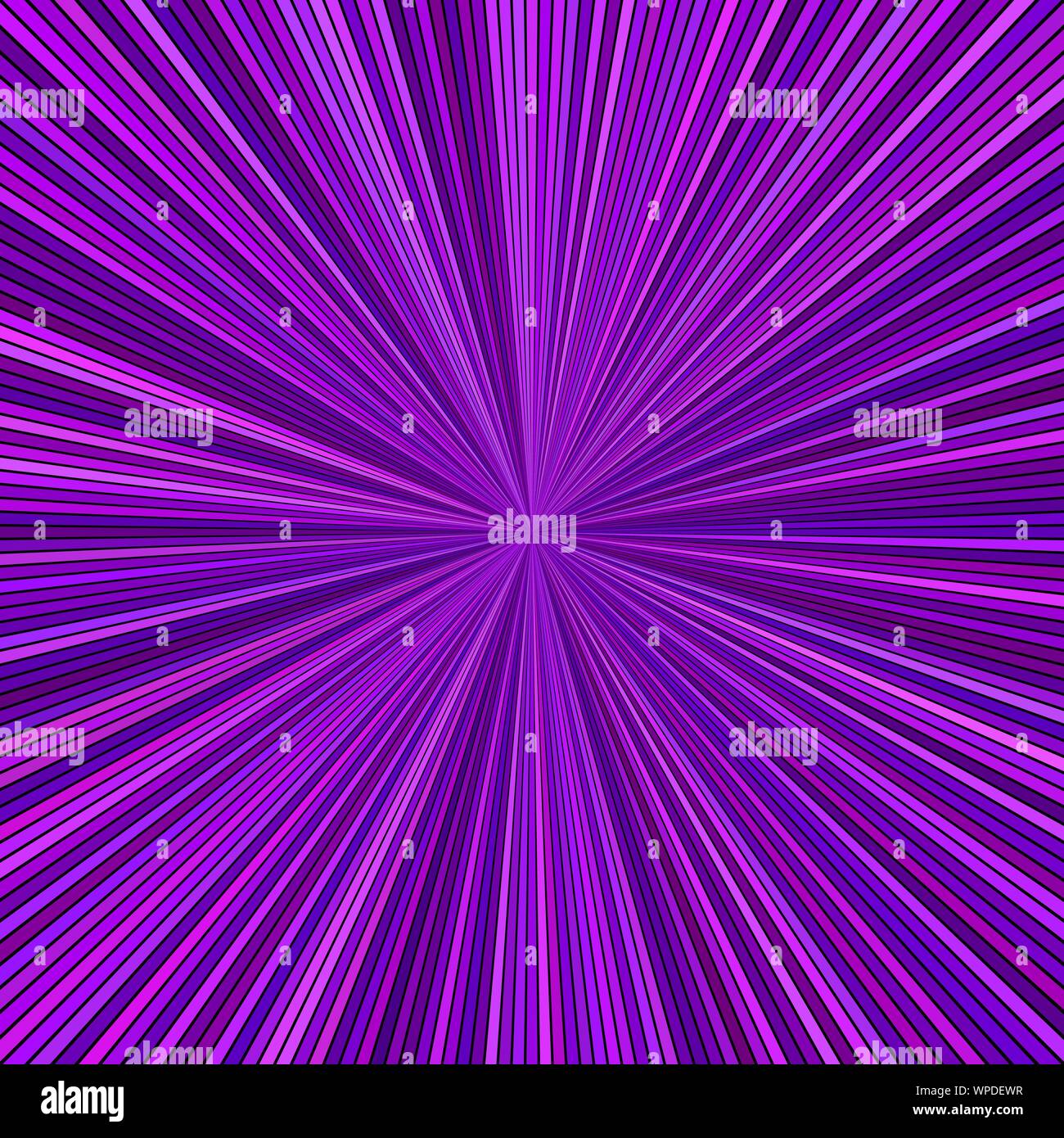 Purple hypnotic abstract explosion concept background - vector ray burst illustration Stock Vector