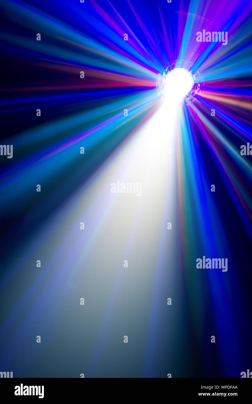 Abstract blue stage light beam Stock Photo