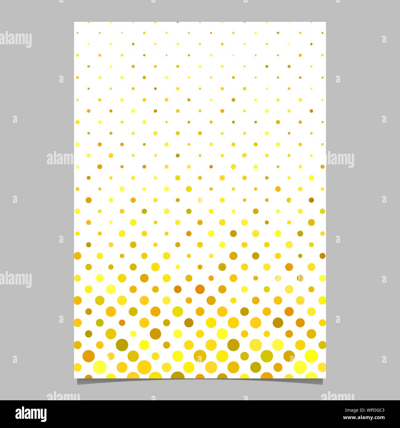 Yellow abstract circle pattern brochure background - vector stationery ...