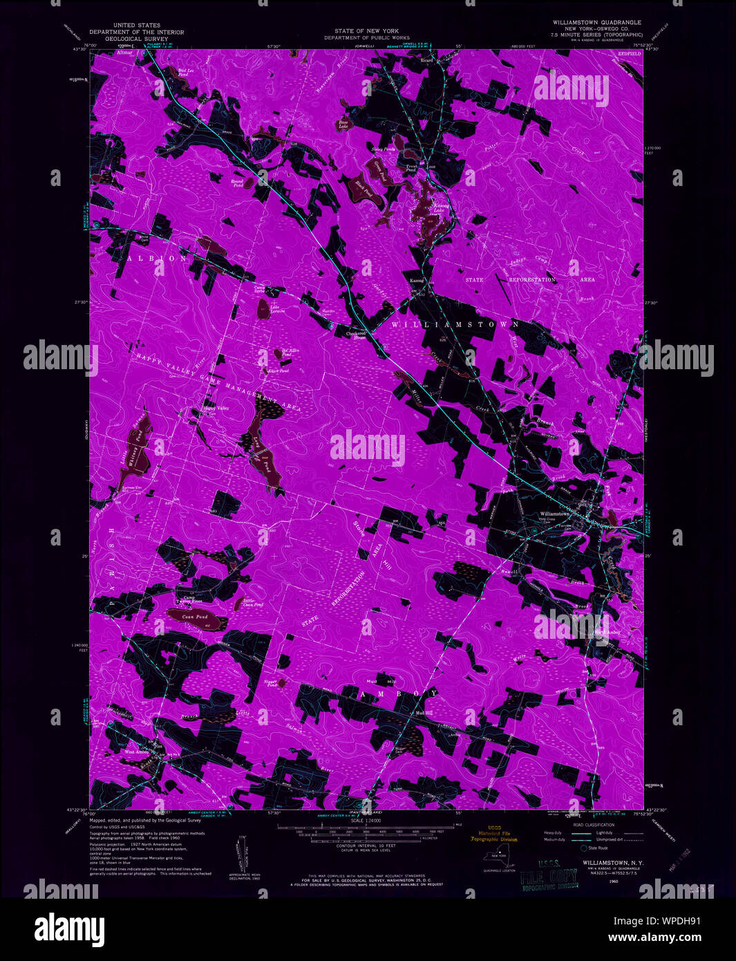 New York NY Williamstown 140303 1960 24000 Inverted Restoration Stock