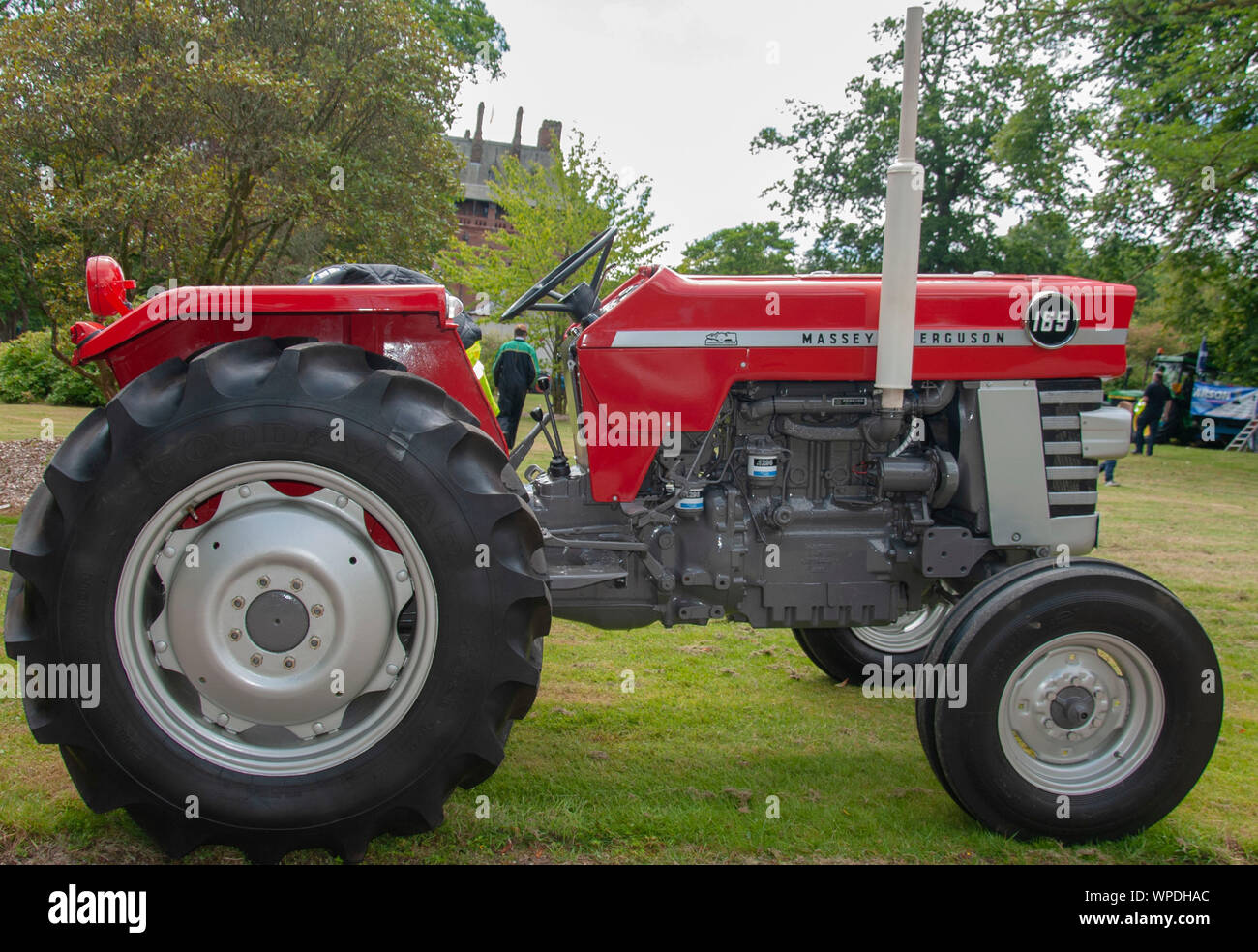 Immaculate Red Grey 1972 Massey Ferguson 165 Model Tractor Isle Of Bute Scotland United Kingdom Drivers Right Hand Side Offside View Bright Red Grey V Stock Photo Alamy