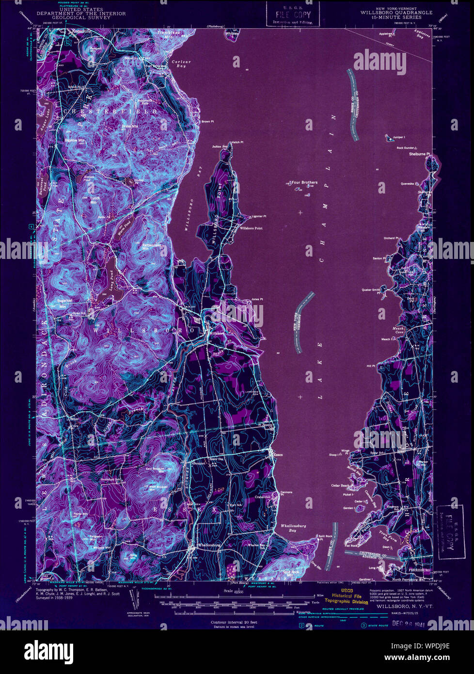 Map of willsboro new york hires stock photography and images Alamy
