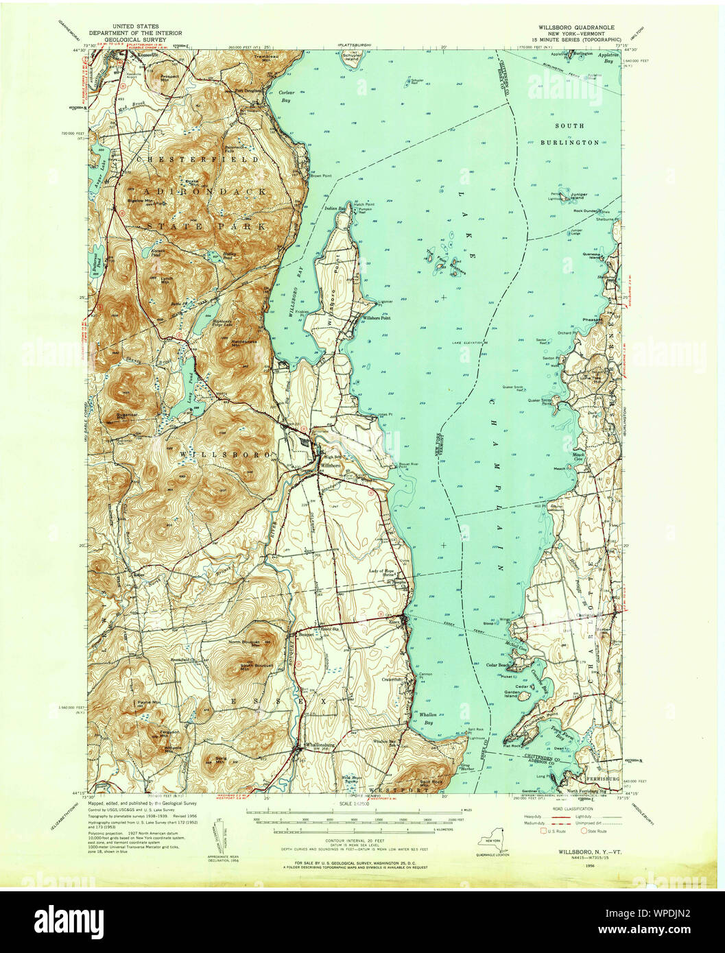 Map of willsboro new york hires stock photography and images Alamy