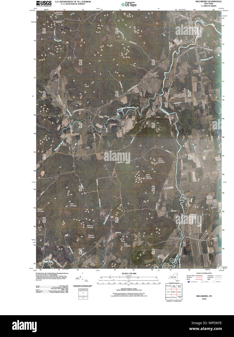 Map of willsboro new york hires stock photography and images Alamy