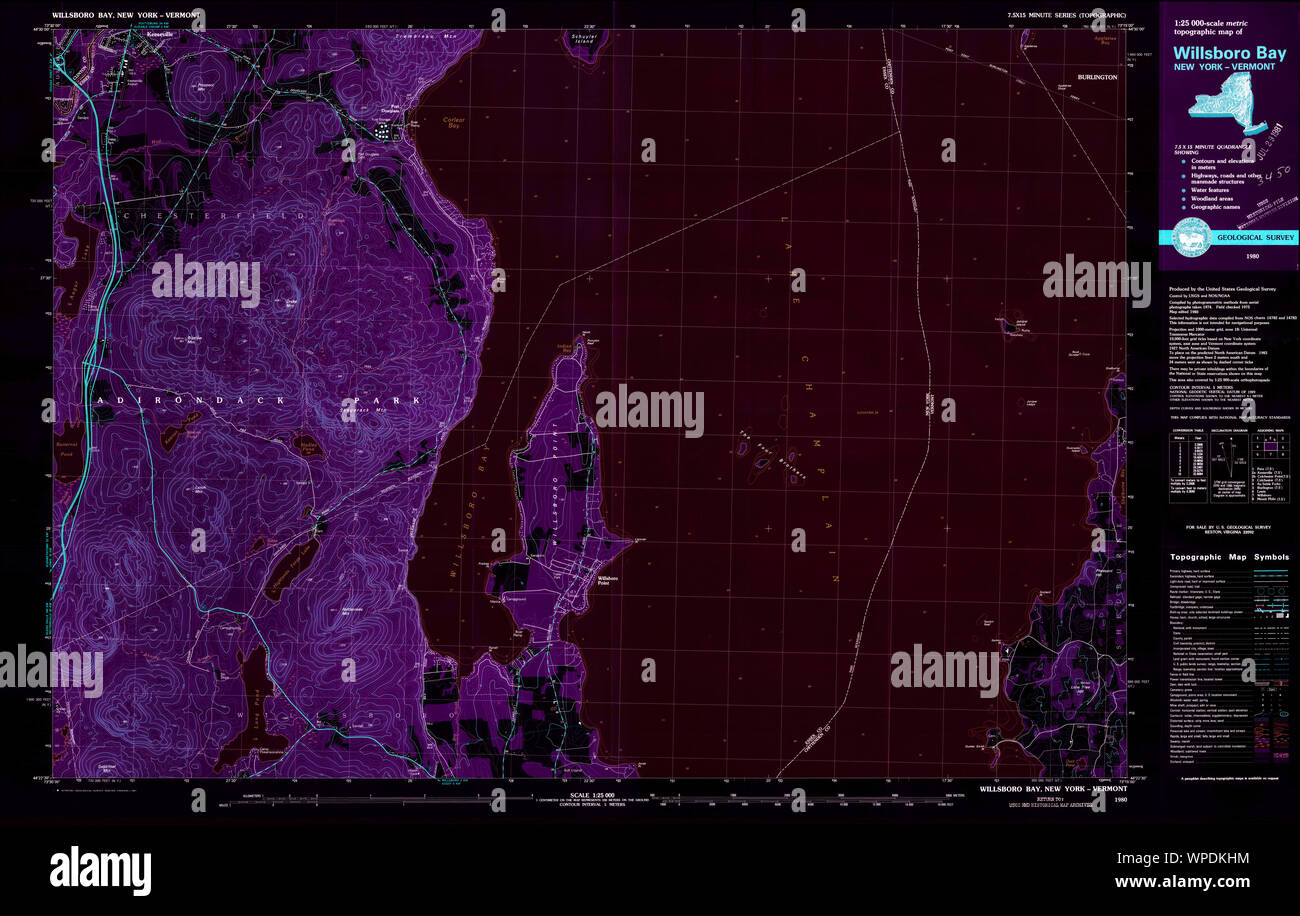 Map of willsboro new york hires stock photography and images Alamy