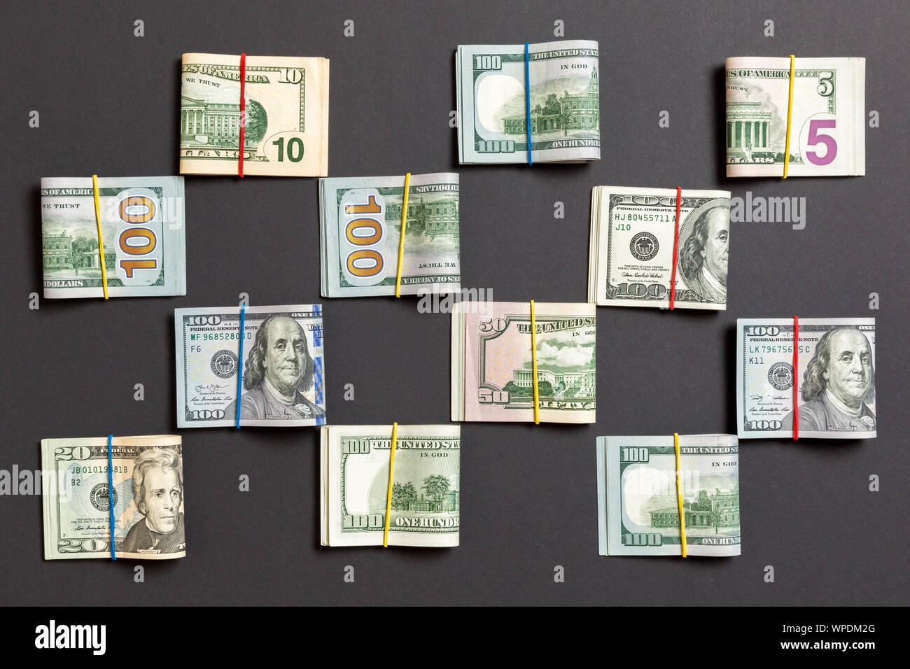 Money Background with american hundred dollar bills on top wiev with copy space for your text in ...