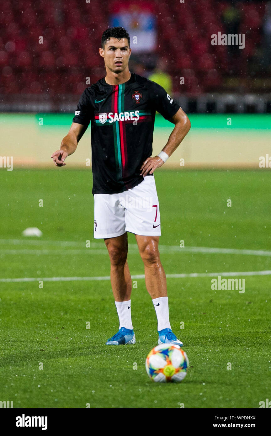 Cristiano Ronaldo Of Portugal Warms Up Stock Photo Alamy