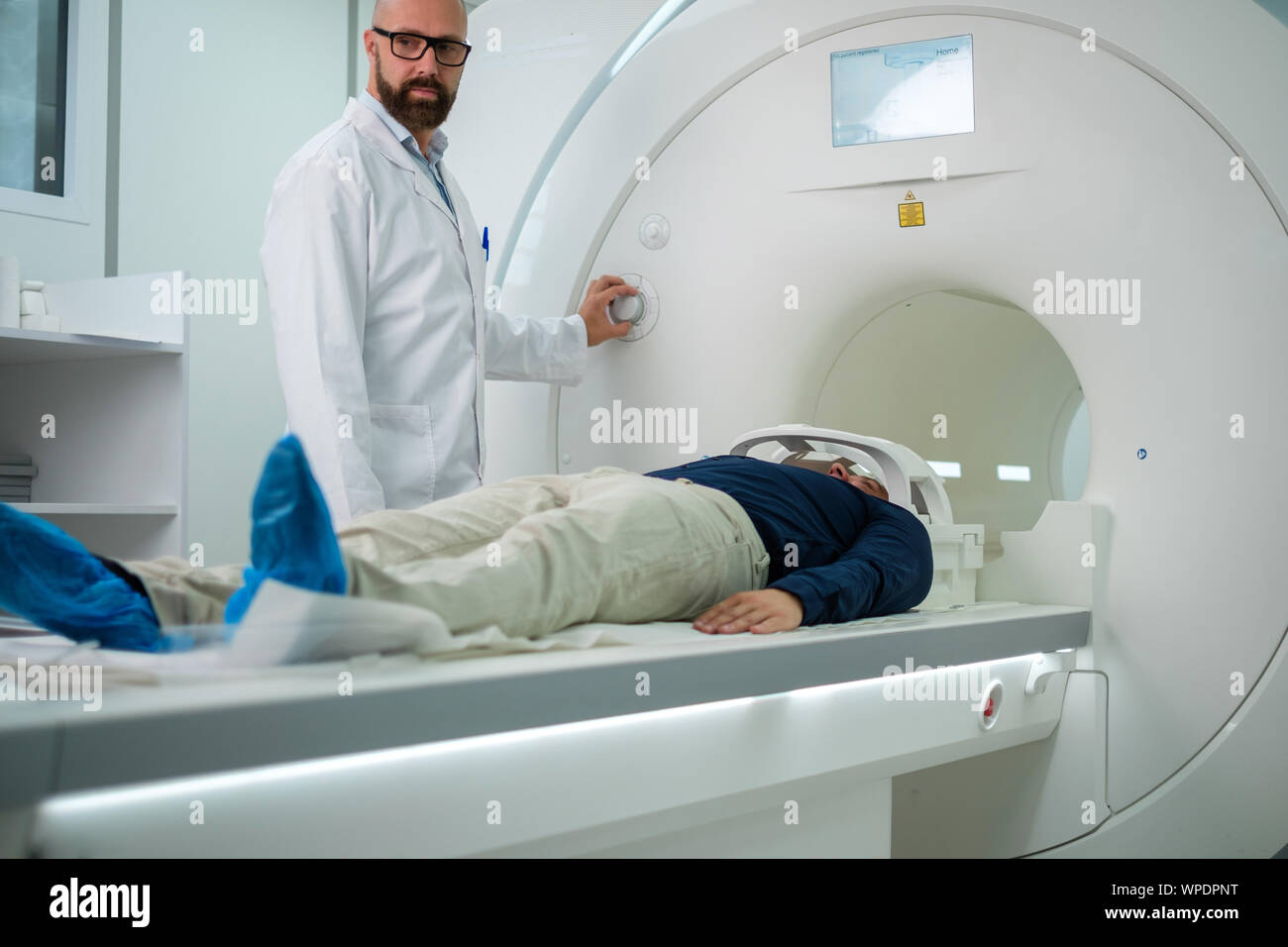 Patient visiting MRI procedure in a hospital Stock Photo - Alamy