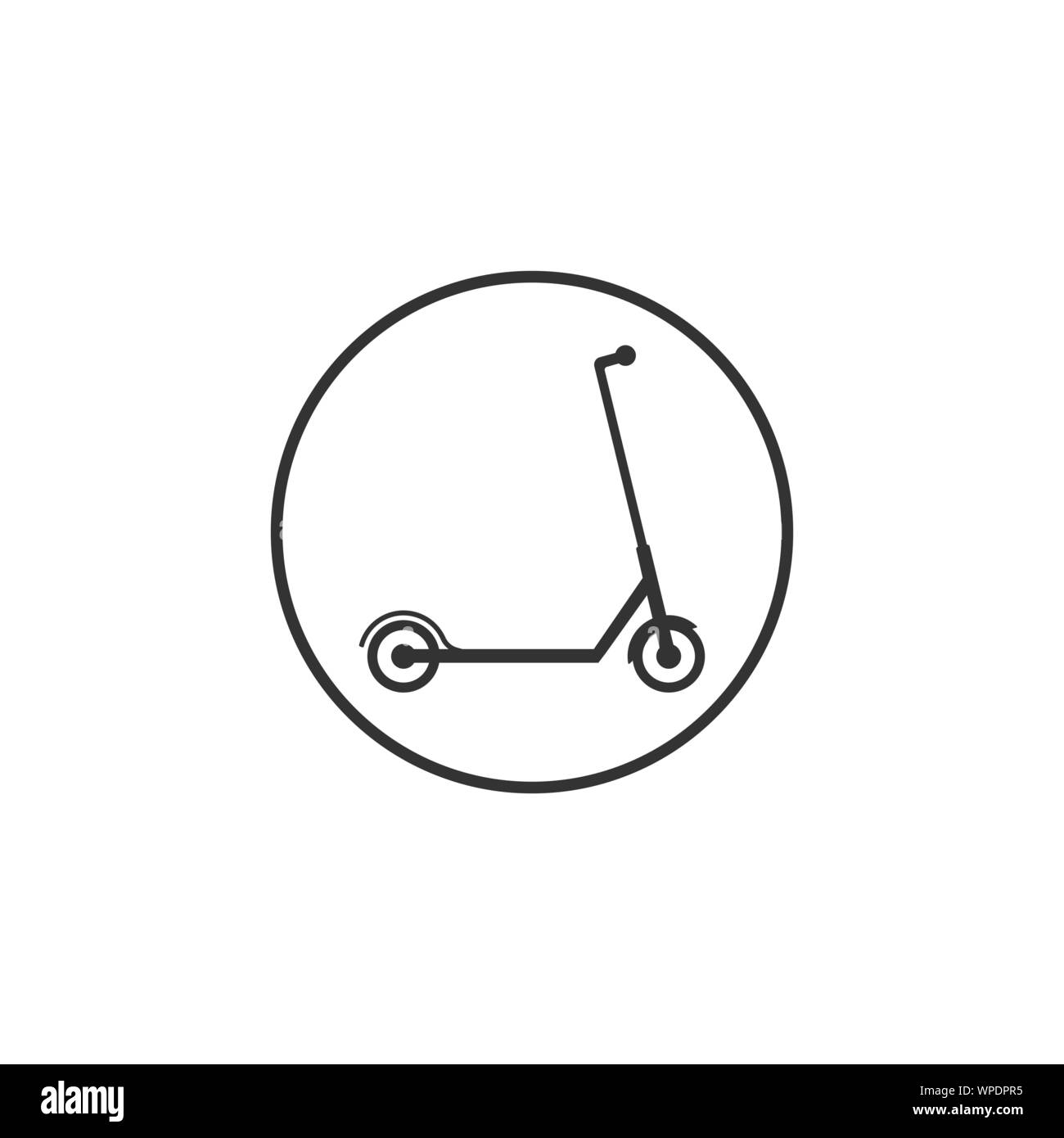 Scooter, transportation icon. Vector illustration, flat design. Stock Vector