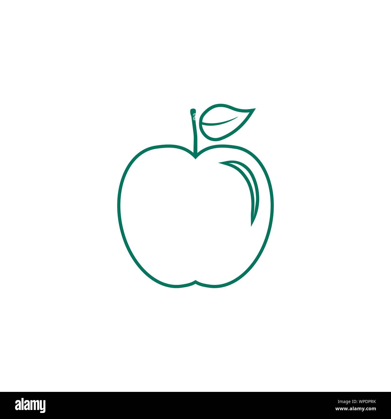 Apple, fruit icon. Vector illustration, flat design. Stock Vector