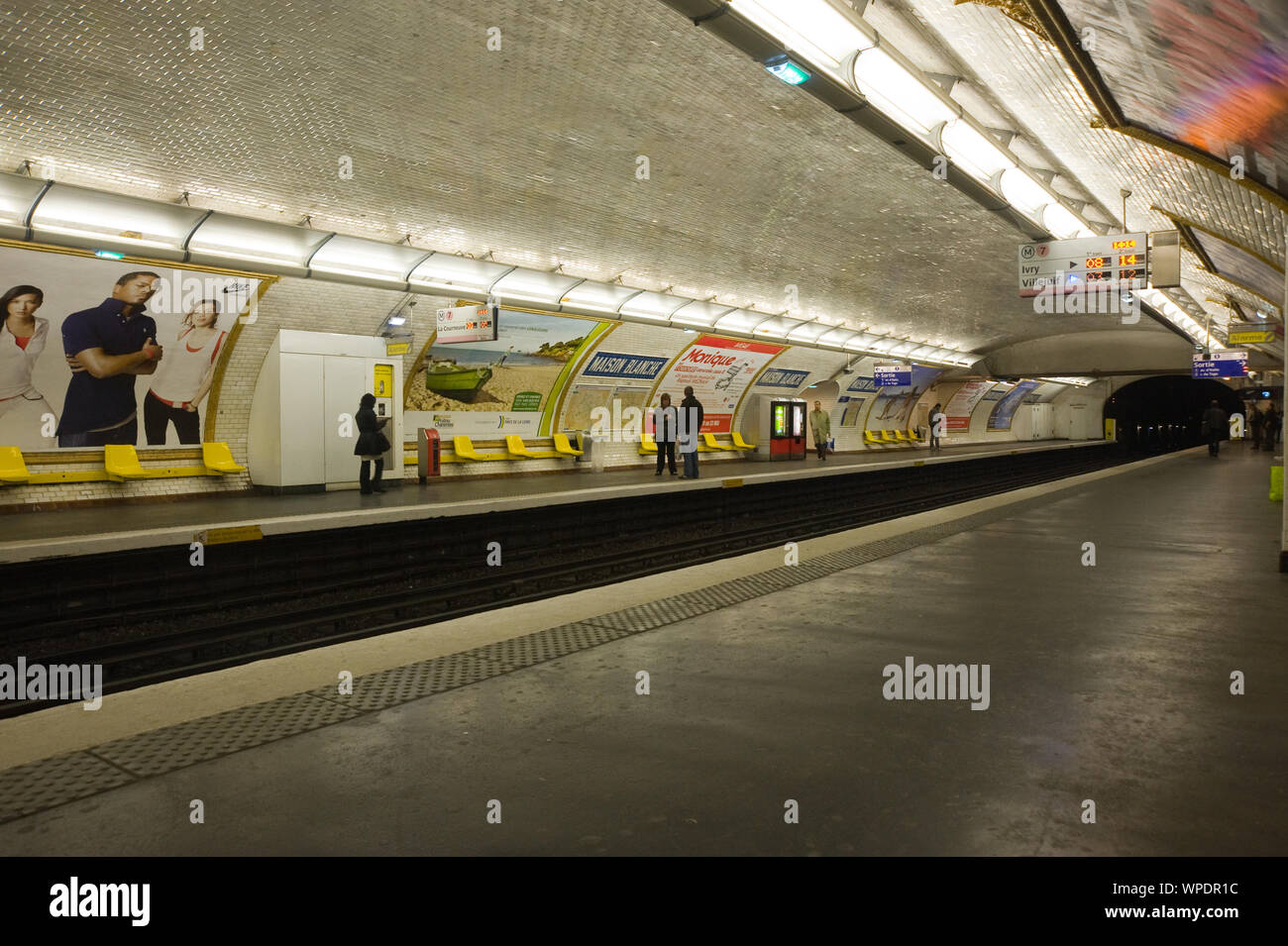 Paris, Metro, Station Maison Blanche Stock Photo