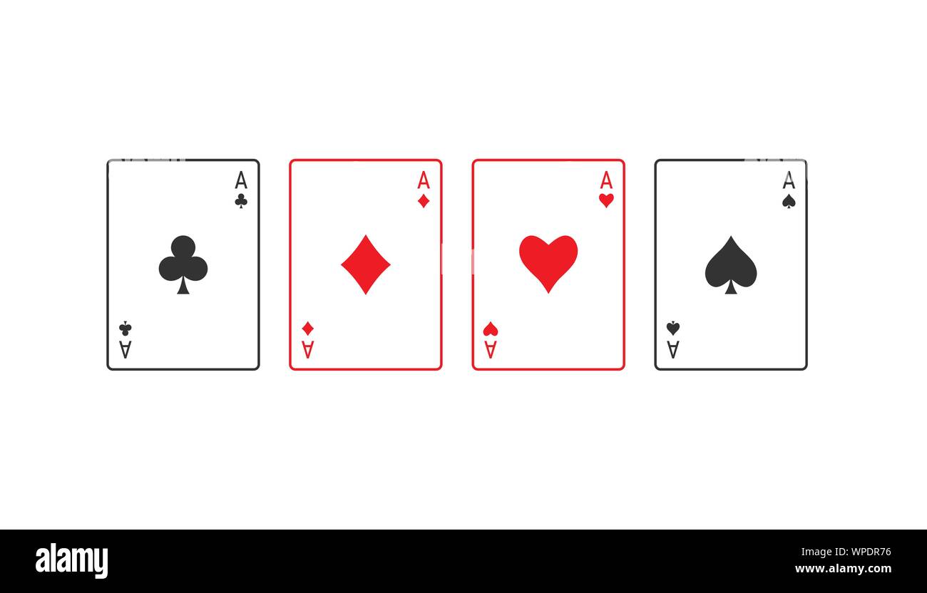 Playing cards icon. Vector illustration, flat design. Stock Vector