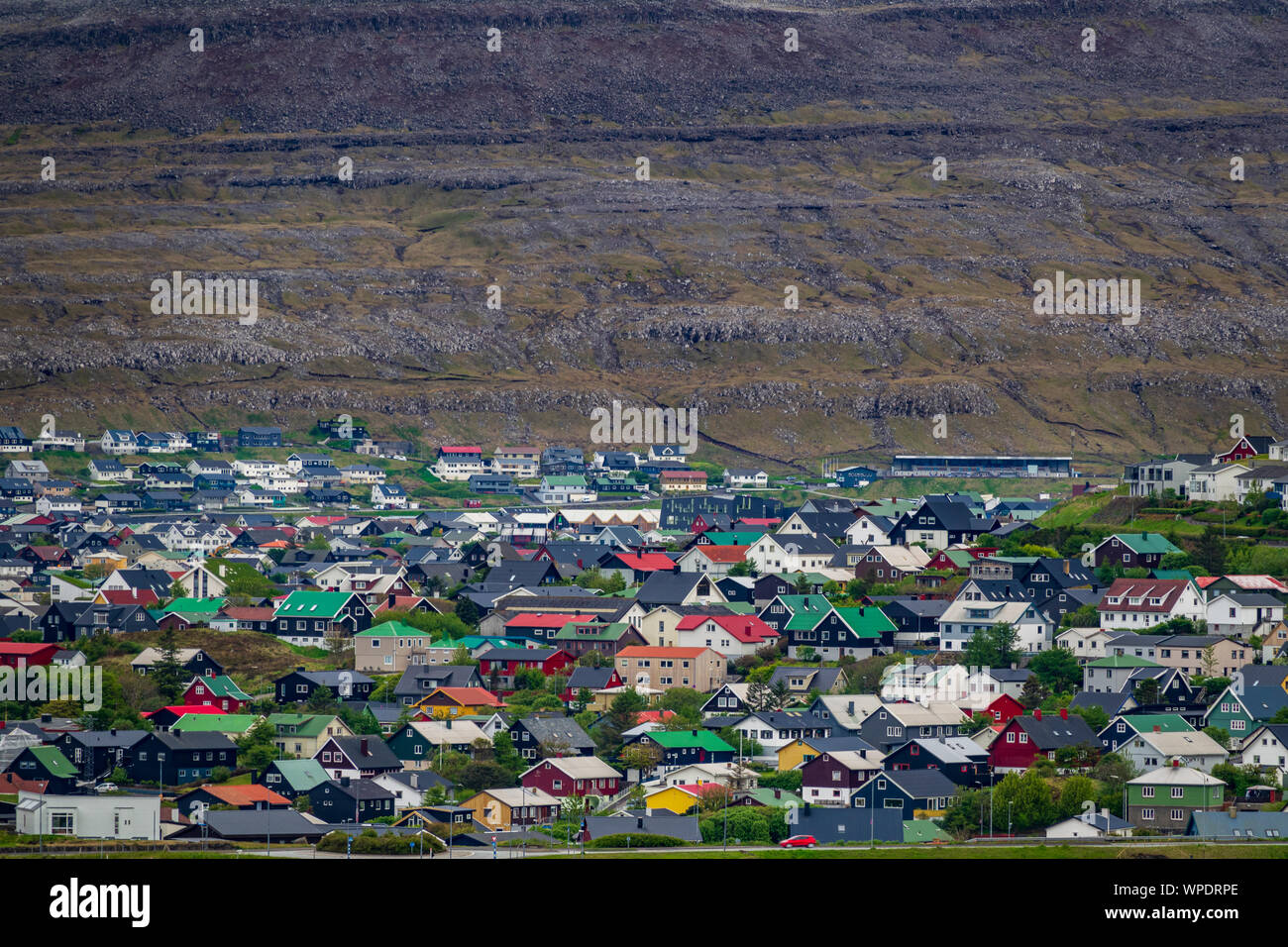 Torshavn house roofs, capital of Faroe Islands Stock Photo