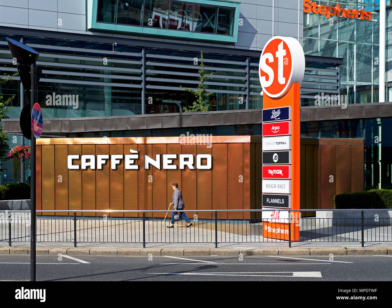 St Stephen's shopping centre, and Caffé Nero, in Hull, East Yorkshire