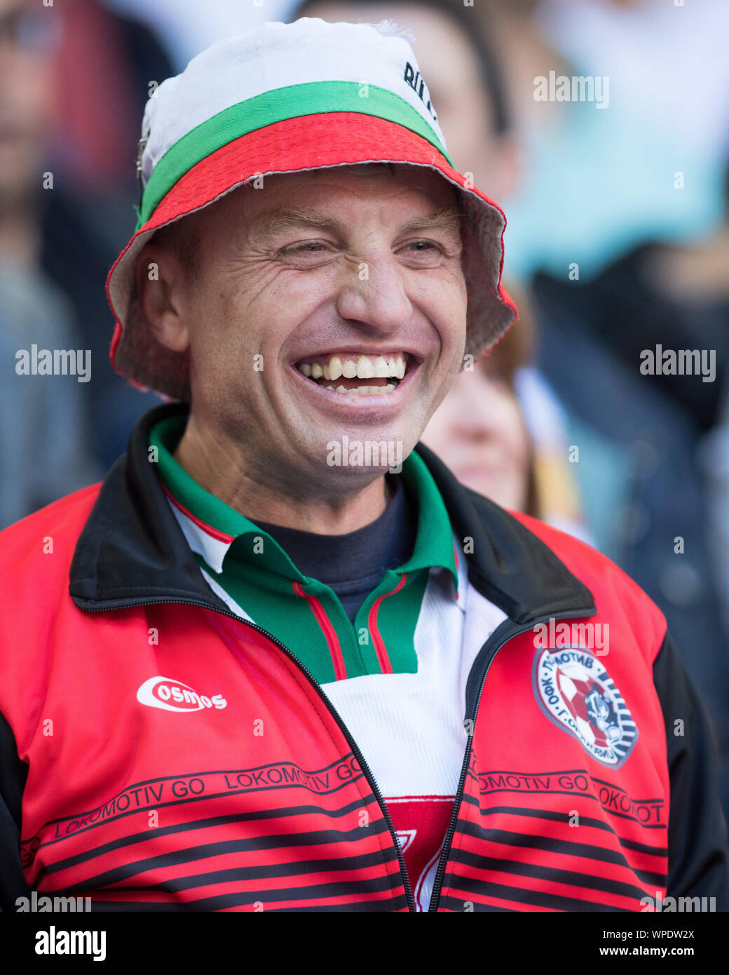 LONDON, ENGLAND - SEPTEMBER 07: Bulgaria fan during the UEFA Euro 2020 qualifier match between England and Bulgaria at Wembley Stadium on September 7, 2019 in London, England. (Photo by Sebastian Frej/MB Media) Stock Photo