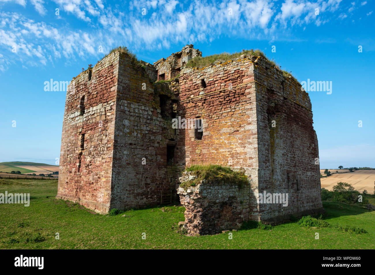 Cessford Castle in Roxburghshire, Scottish Borders, Scotland, UK Stock Photo