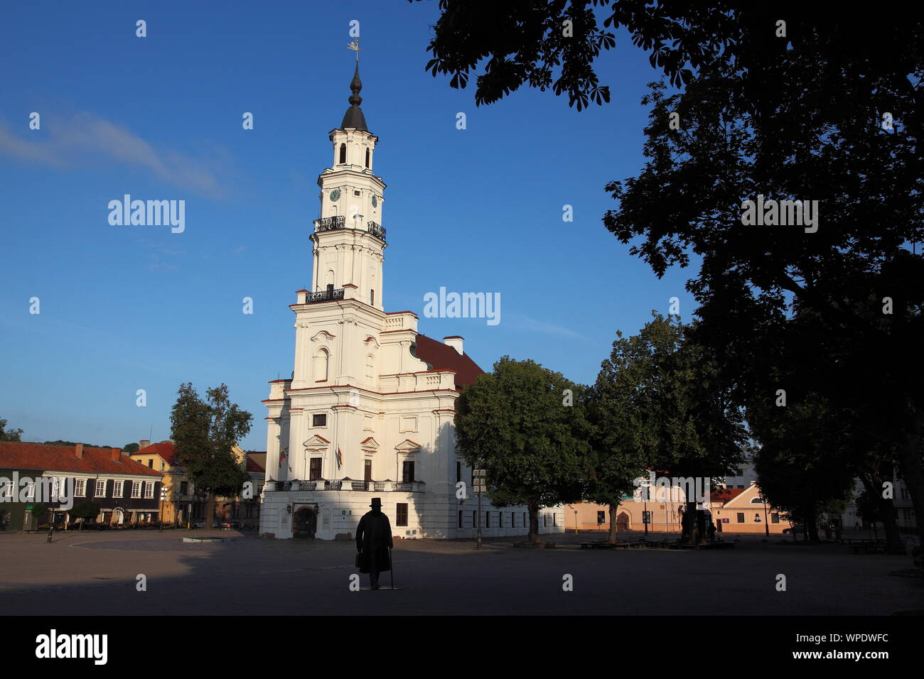 Holy Trinity Church in the main square of Kaunas, Lithuania Stock Photo