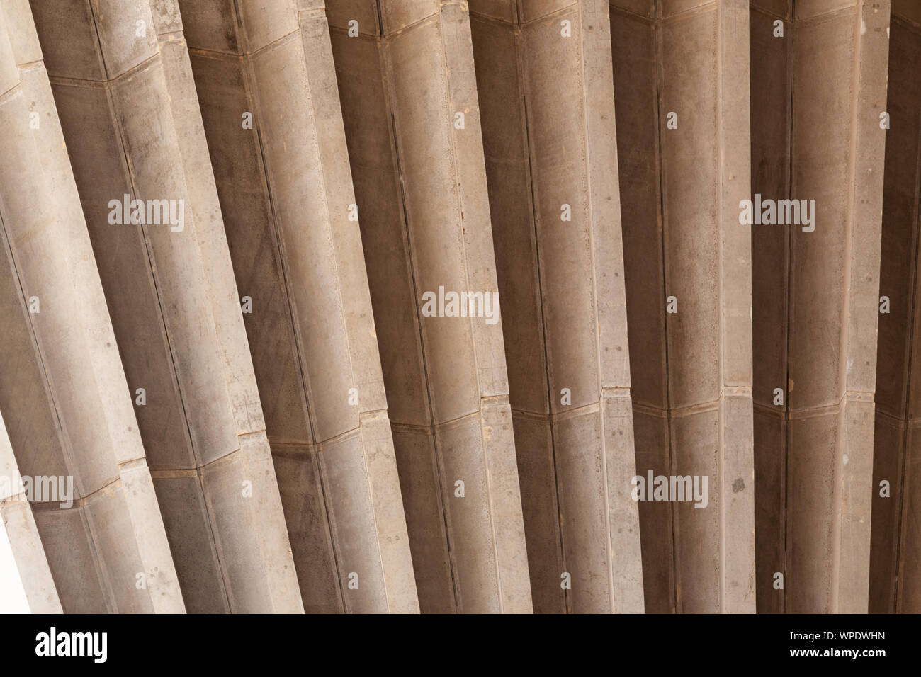 Sydney Opera House Ribs. Abstract detail under sails. Concrete. Stock Photo