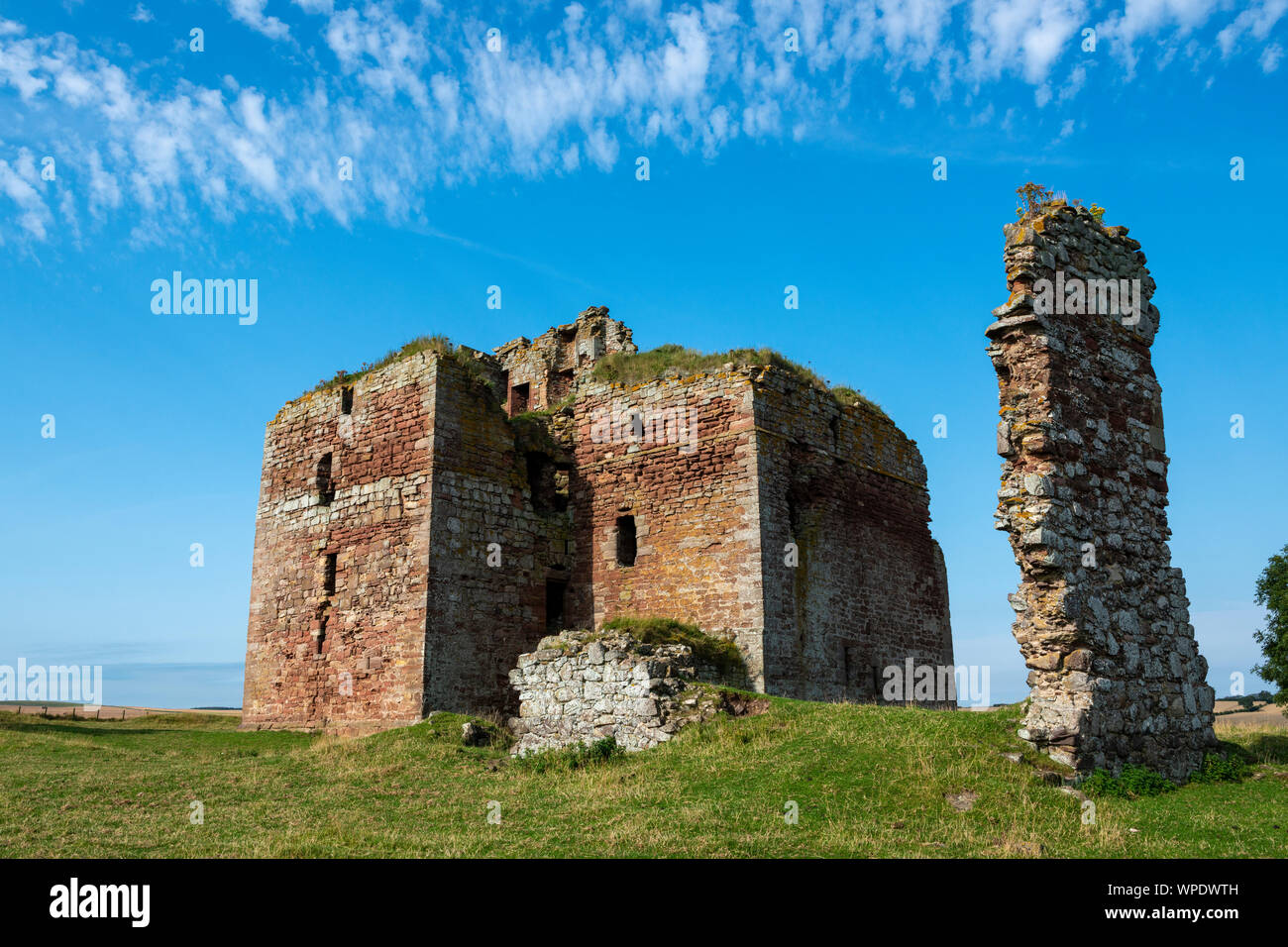 Cessford Castle in Roxburghshire, Scottish Borders, Scotland, UK Stock Photo