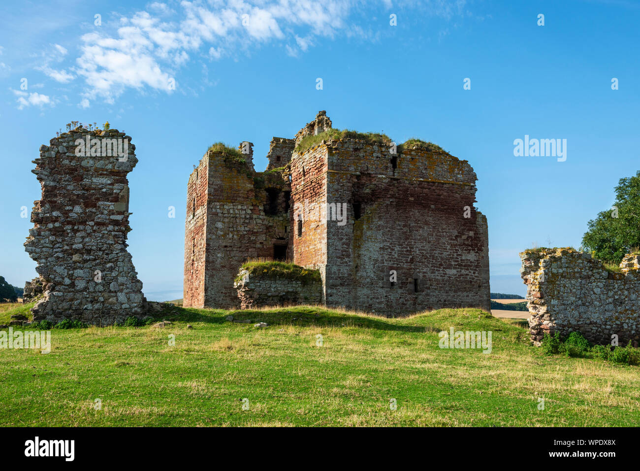 Cessford Castle in Roxburghshire, Scottish Borders, Scotland, UK Stock Photo