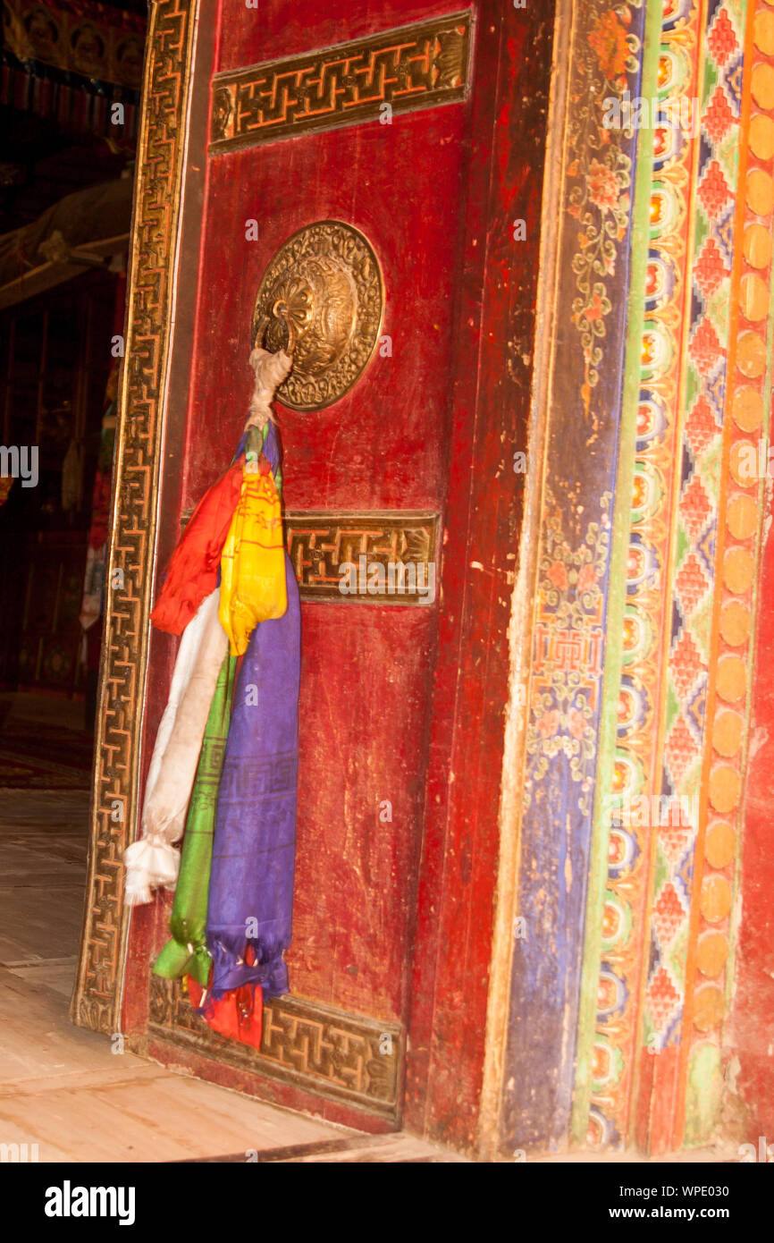 Tibetan Buddhist Meditation Bell and Dorje, doorknobs are the symbols