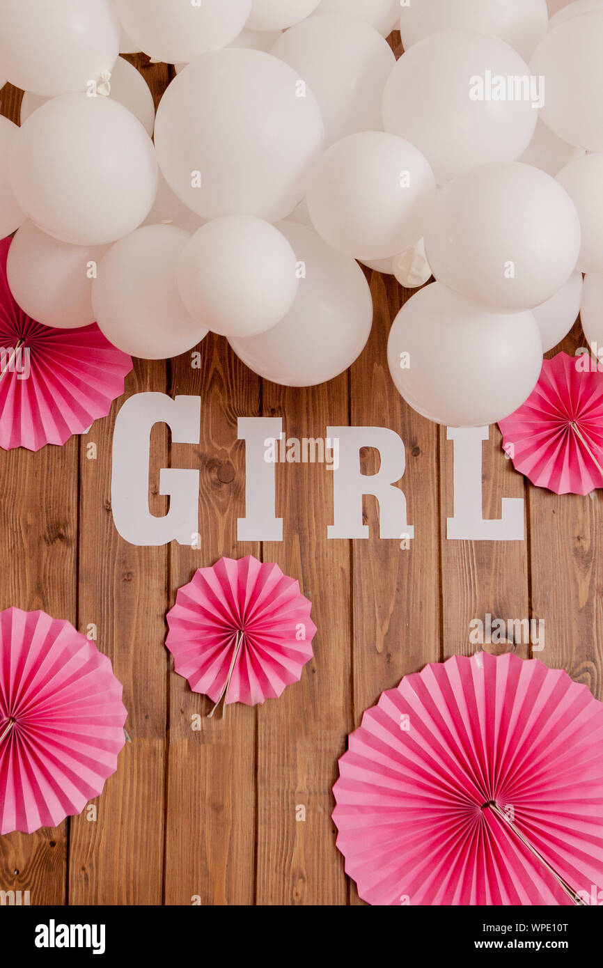 It's a girl. Baby shower. Decoration for party Stock Photo - Alamy