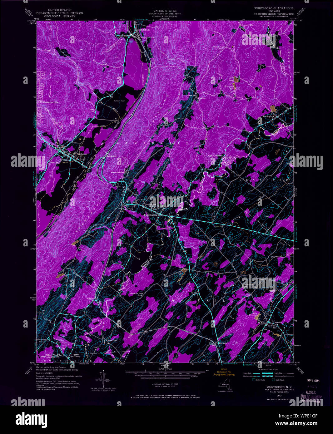Map of wurtsboro new york hires stock photography and images Alamy