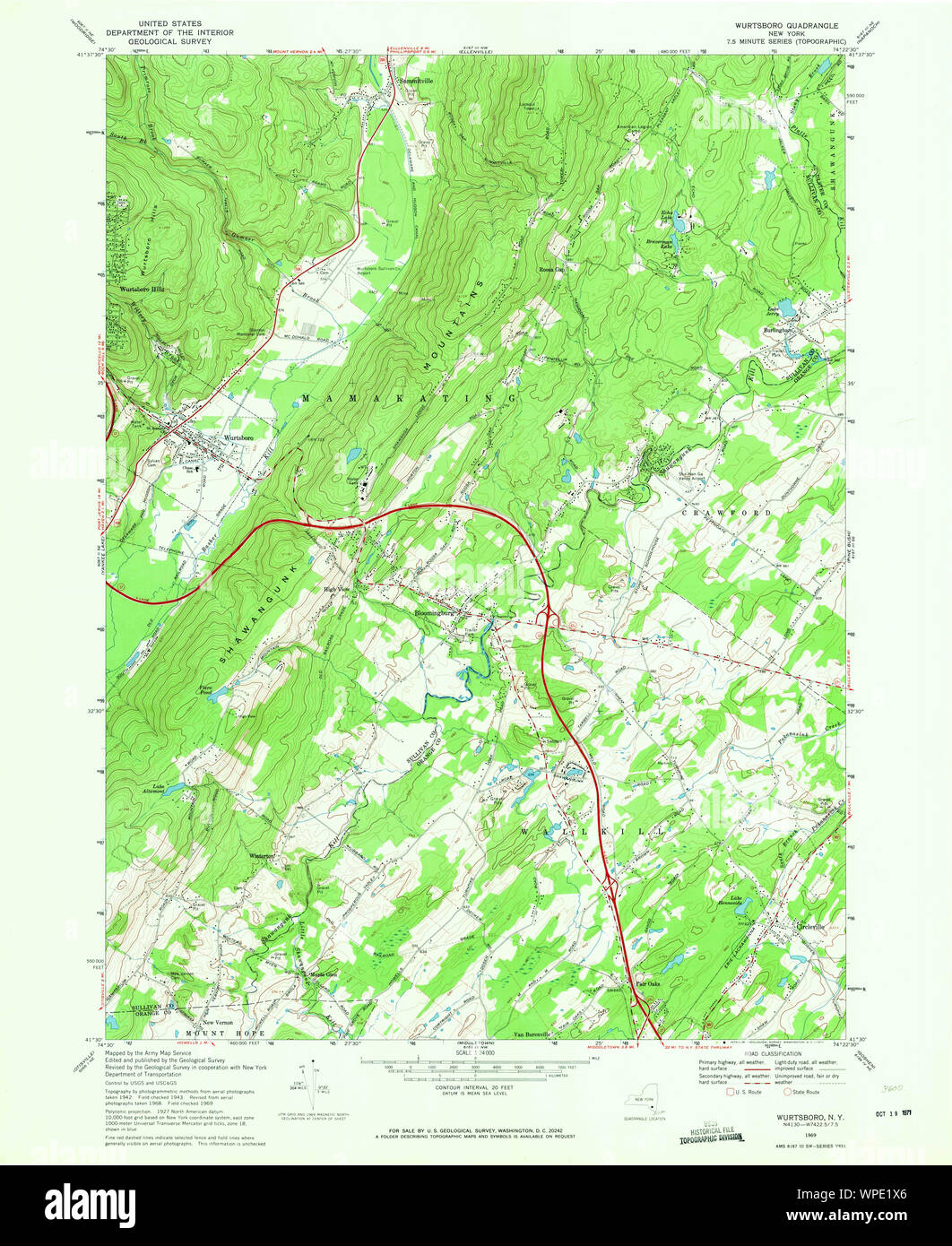 Wurtsboro new york map hires stock photography and images Alamy